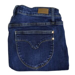 Judy Blue Sue Patch‎ Pocket Classic Skinny Fit Fringe Jeans Size 16W Plus